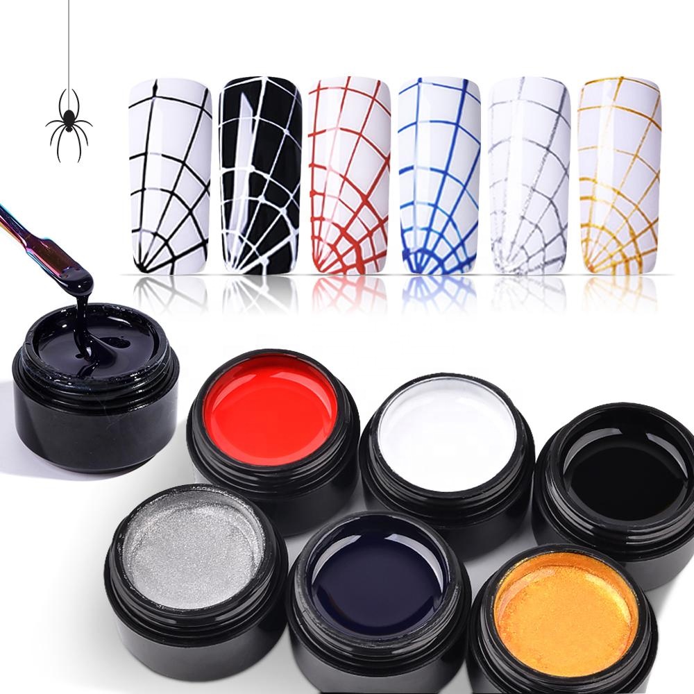 Easy Painting Spider Gel Polish 6 colores Nail Art Design Salon Beauty