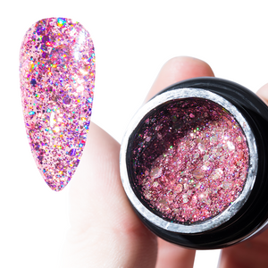 Nueva llegada 8ML Super Shining Glitter Gel 12 Color para Nail Art