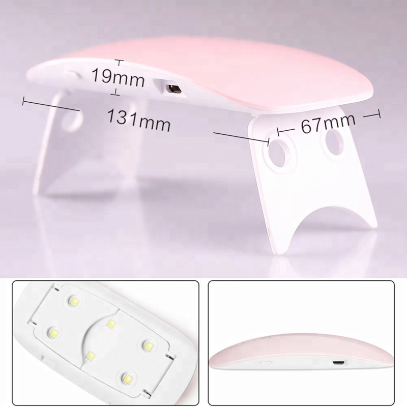 Lámpara de uñas LED UV Mini 6W de luz solar portátil de ahorro de energía