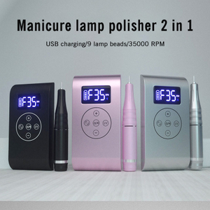 Lámpara portátil de 2 in 1 de taladro de uñas y lámpara de esmalte de gel UV para manicura